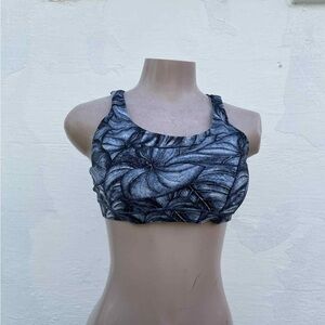 Lululemon Athletica Black and Gray Patterned Sports Bra